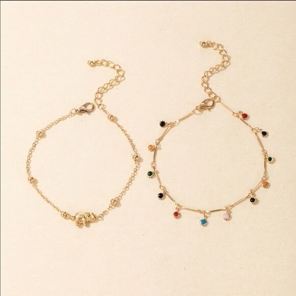 Bracelets Set (2) BOHO Style Elephant Versatile - Picture 2 of 5